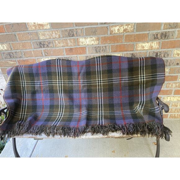 60" x 64" Beckman Northern Ohio Blanket Mills 100% Wool Vintage Made in USA